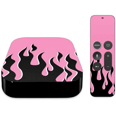 Pink Flames Apple TV Skin